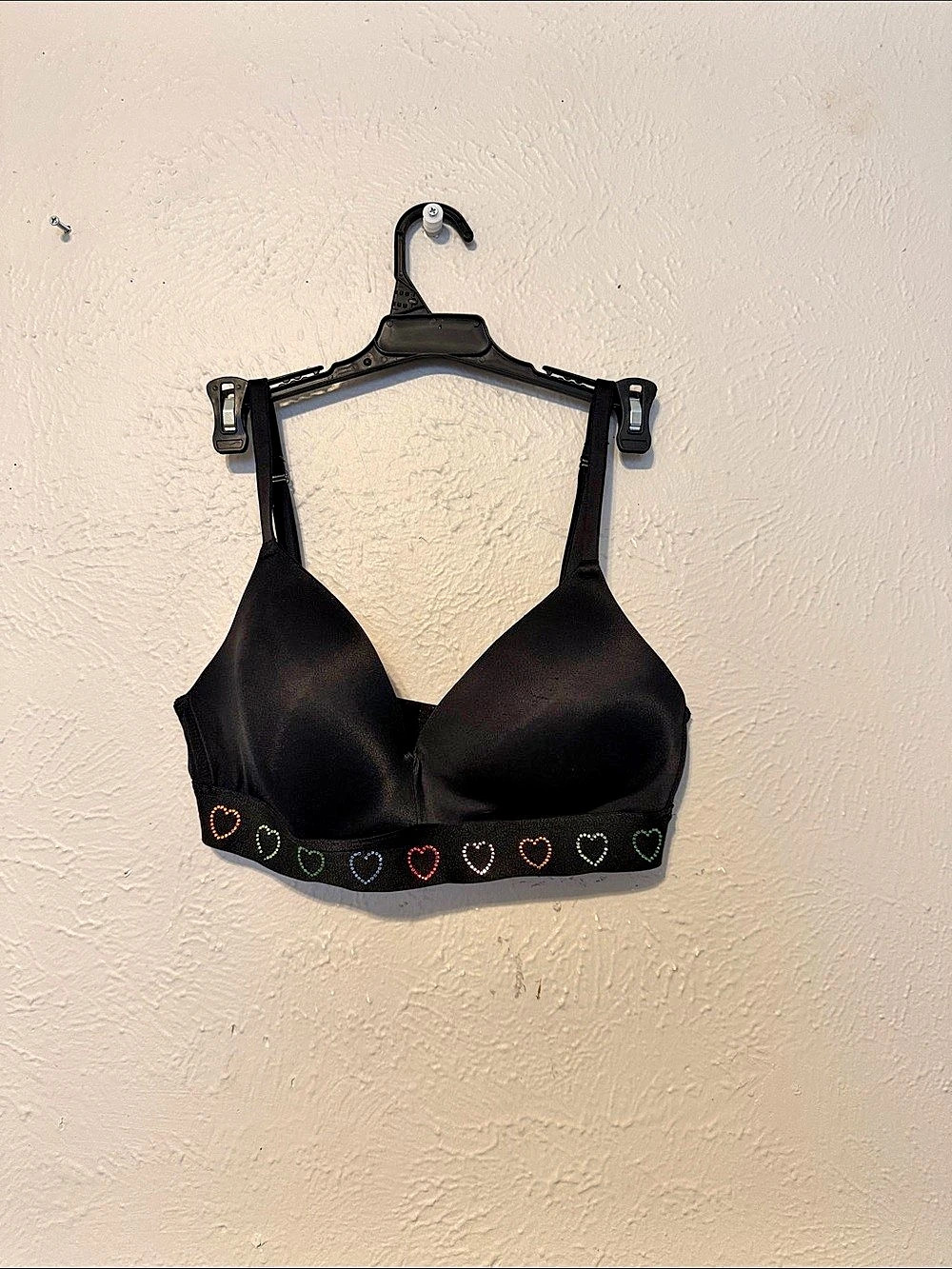 Victoria's Secret Heart Detail Bra Black 36c